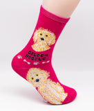 Goldendoodle Dog Breed Foozy Novelty Socks