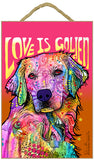 Golden Retriever Love Is Golden Dean Russo Wood Dog Sign