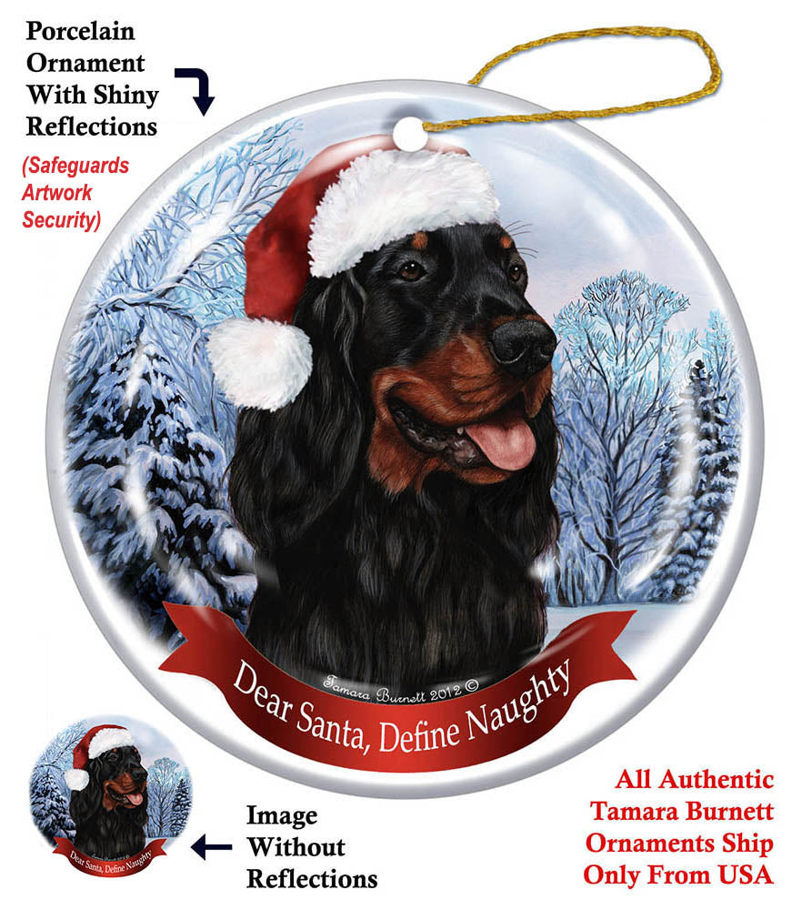 Gordon Setter Howliday Dog Christmas Ornament