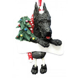 Dangling Leg Great Dane Black Dog Christmas Ornament