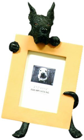 Great Dane Black Dog Picture Frame Holder