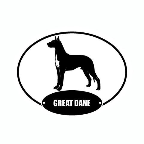 Great Dane Euro Vinyl Dog Car Sticker