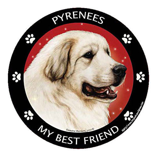 Great Pyrenees My Best Friend Dog Breed Magnet