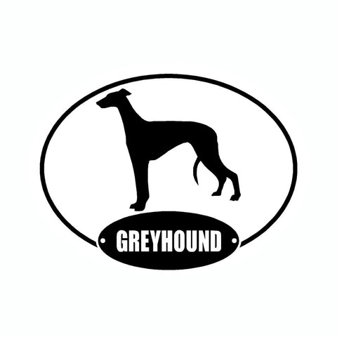 Greyhound Euro Vinyl Dog Car Sticker