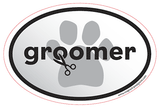 Groomer Euro Style Oval Dog Magnet