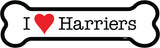I Love Harriers Dog Bone Magnet