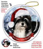 Havanese Black Howliday Dog Christmas Ornament