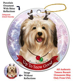 Havanese Cream Howliday Dog Christmas Ornament