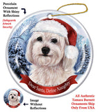 Havanese White Howliday Dog Christmas Ornament