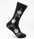 Have A Nice Day Foozy Novelty Socks