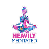 Heavily Meditated Yoga Vinyl Sticker