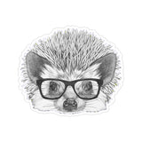 Hedgehog with Glasses Vinyl Car Sticker