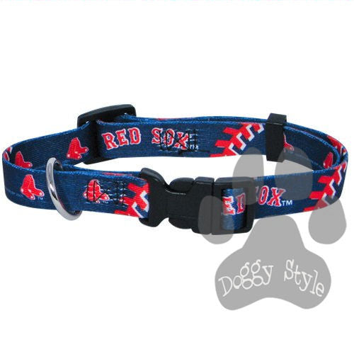 Officially Licensed MLB Boston Red Sox Premium Baseball Dog Collar