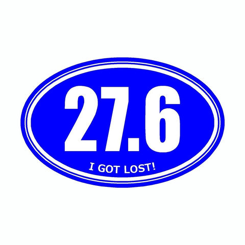 I Got Lost 27.6 Blue Marathon Vinyl Car Decal