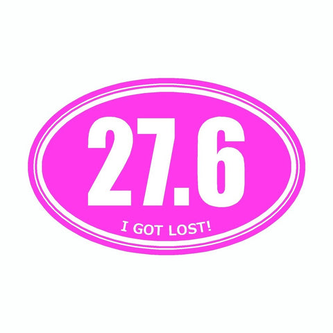 I Got Lost 27.6 Pink Marathon Vinyl Car Decal