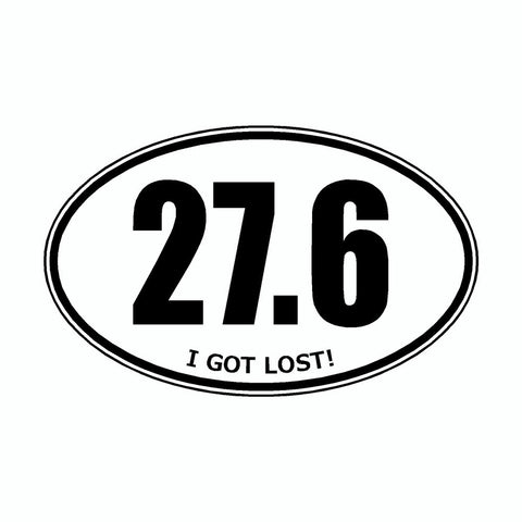 I Got Lost 27.6 White Marathon Vinyl Car Decal