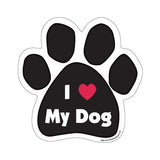 I Love Heart My Dog Paw Magnet
