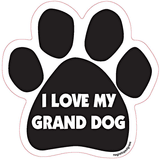 I Love My Grand Dog Paw Magnet