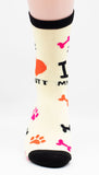 I Love My Mutt Socks Dog Breed Foozy Novelty Socks