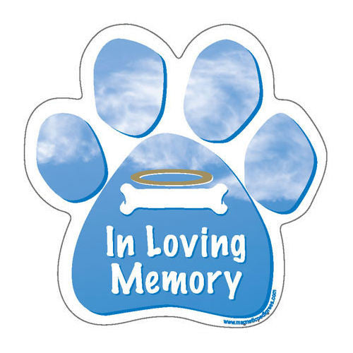 In Loving Memory Dog Paw Magnet
