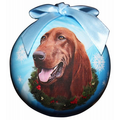 Irish Setter Shatterproof Dog Breed Christmas Ornament