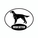 Irish Setter Euro Vinyl Dog Car Sticker