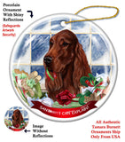 Irish Setter Howliday Dog Christmas Ornament