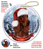 Irish Setter Howliday Dog Christmas Ornament