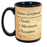 Faithful Friends Italian Greyhound Blue Dog Breed Coffee Mug