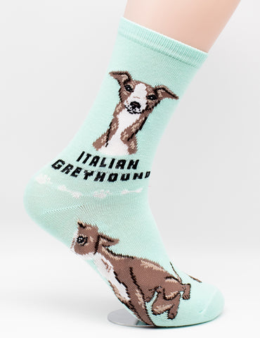 Italian Greyhound Dog Breed Foozy Novelty Socks