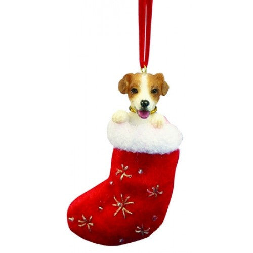 Santa's Little Pals Jack Russell Dog Christmas Ornament