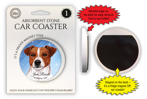 Jack Russell Magnetic Car Coaster