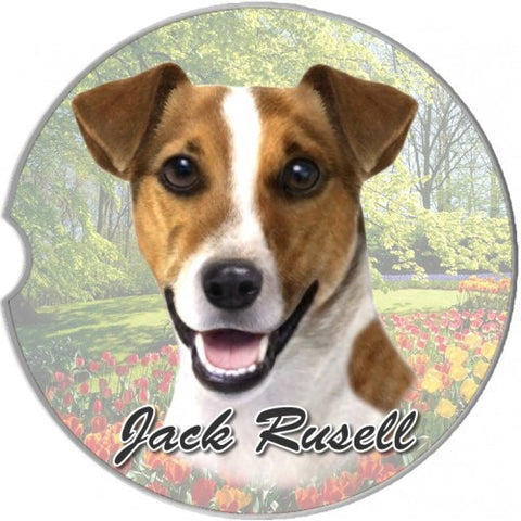 Jack Russell Terrier Sandstone Absorbent Dog Breed Car Coaster