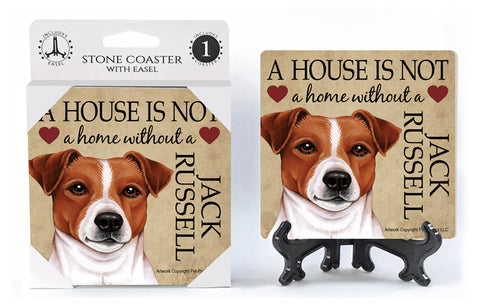 Jack Russell A House Is Not A Home Stone Drink Coaster