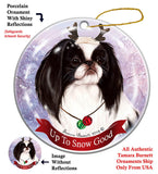 Japanese Chin Black Howliday Dog Christmas Ornament