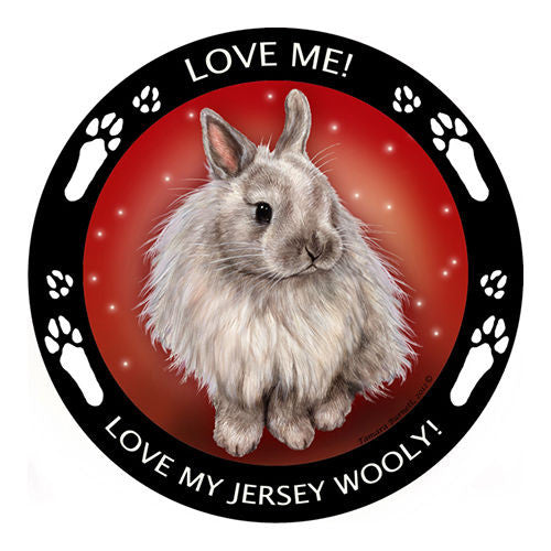 Jersey Wooly Rabbit Is My Best Friend Dog Breed Magnet