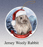 Jersey Wooly Rabbit Howliday Dog Christmas Ornament