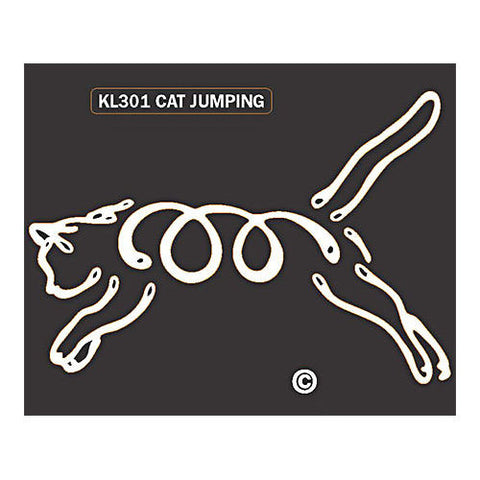 K Line Jumping Cat Car Window Decal Tattoo