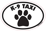 K-9 Taxi Euro Style Oval Dog Magnet