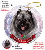 Keeshond Howliday Dog Christmas Ornament