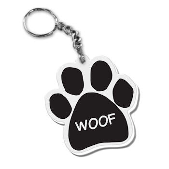 Dog Paw Key Chain Woof FOB Key Ring