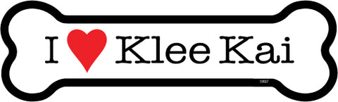 I Love Klee Kai Dog Bone Magnet