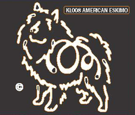 American Eskimo K Lines Window Decal Tattoo