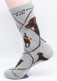 Labrador Chocolate Dog Breed Novelty Socks Gray