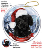Labradoodle Black Howliday Dog Christmas Ornament