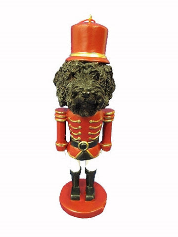 Labradoodle Black Dog Toy Soldier Nutcracker Christmas Ornament