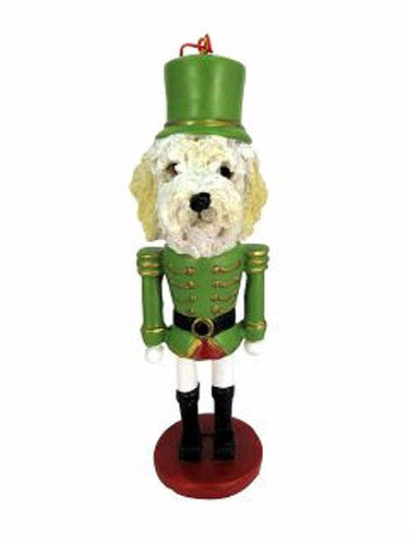 Labradoodle Cream Dog Toy Soldier Nutcracker Christmas Ornament