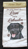 Labrador Black Dish Towel