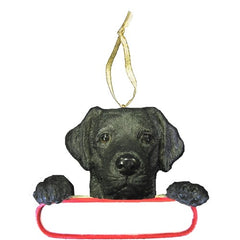 Labrador Black Santa's Pal Christmas Ornament