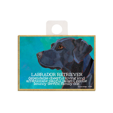 Labrador Black Ursula Dodge Wood Dog Magnet